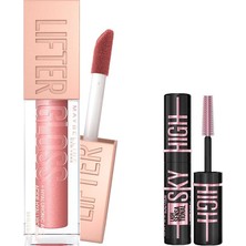 Odea Maybelline New York Lifter Gloss Nemlendirici Dudak Parlatıcısı - 003 Moon & Mini Lash Sensational Sky High Cosmic Black Maskara Makyaj Seti