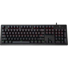 Odea Gameforce Raider Mekanik Oyuncu Klavyesi, Mavi Switch, Rainbow Aydınlatma