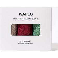 Odea Waflo Mikrofiber Temizlik Bezi 6'lı Paket | Yüksek Emicilik, Yumuşak Doku, Iz Bırakmayan Temizlik Bezi