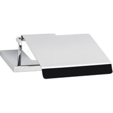 Odea System Plaın Kapaklı Tuvalet Kağıtlığı Krom Renk 51X137X154 mm