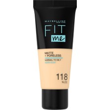 Odea Maybelline New York Fit Me Matte+Poreless Fondöten - 118 Nude (30 Ml)