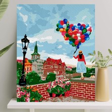 Odea Palmiye Hobi Sanat Sayılarla Boyama Tuval Seti Fırça Boya Dahil (Çıtalı) 40X50 cm - Galata