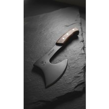 Odea Dayanıklı 4mm Karbon Çelik Kamp Av Baltası - 29CM Ahşap Saplı