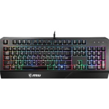 Odea Msı Gg Vıgor GK20 Tr Gamıng Keyboard Raınbow Arka Aydınlatma Antıghostıng Membran Sıvı Dokulmesıne Dayanıklı Oyuncu Klavyesı Turkce Q, Siyah