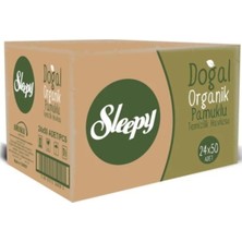Odea Sleepy Doğal Organik Pamuklu Temizlik Havlusu 50 Yaprak x 24 Paket