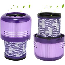 Odea Dyson V12 Için Filtre, Dyson V12 Detect Slim Absolute Filter Total Clean Extra Fluffy Motorhead Complete Akülü Elektrikli Süpürge, Yıkanabilir Filtre, Yedek No. 971517-01,2 Adet