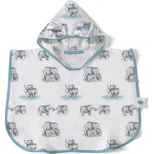 Odea Deux Lapıns% 100 Pamuk Müslin Bebek Panço - Les Êlêphants BBKPNC-LEL-00004Y