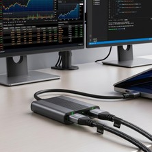 Odea Coverzone Usb-C HDMI Adaptörü, 2 Harici Monitöre Ayrı Görüntü Extand Çıkış 4K Video Çıkışı, Laptop ve Pc ile Uyumlu, 2 HDMI Çıkışı, Yüksek Hızlı ve Düşük Gecikmeli Bağlantı, Plug & Play| ZR1268