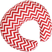 Odea Baby Mom, Zigzag DESENLI%100 Pamuk Emzirme ve Destek Minderi, Ergonomik U Şekilli, Yenidoğan Bebek Için, Bel ve Sırt Desteği, Yıkanabilir Kılıf