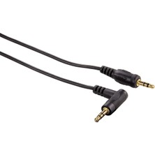 Odea 3.5mm - 3.5mm, Stereo Siyah Altın Uç Açılı 0.75M