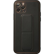 Vintessy iPhone 11 Pro Kılıf Coco Deri Standlı Kapak - Siyah