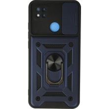 Vintessy Redmi 9c Kılıf Pars Lens Yüzüklü Silikon - Lacivert