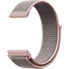 Odea Microsonic Samsung Galaxy Watch 4 Classic 42MM Için Hasırlı Kordon Woven Sport Loop Rose Gold [galaxy Watch 4 Classic 42MM ile Uyumlu Kordon - Rose Gold]