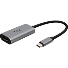 Odea Bix BX01HB USB C To 4K@30Hz HDMI Dönüştürücü Alüminyum Taşınabilir Usb-C Adaptörü MacBook Pro, MacBook Air, iPad Pro, Pixelbook, Xps, Galaxy ve Daha Fazlası Için