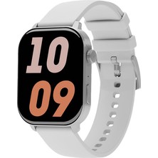 Odea Inteya Hiwatch Talk 2 Amoled Ekran Silikon Kayışlı Akıllı Saat Gri (Kırmızı Kayış Hediyeli)