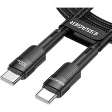 Odea Essager 3 Metre Qc4.0 Pd 100W Type C To Type C Şarj Kablosu 480MBPS Veri Aktarım Şarj Akım Korumalı