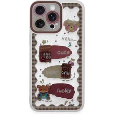 Vintessy iPhone 14 Pro Kılıf Sweet Desenli Silikon Kapak - Şeffaf