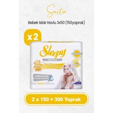 Odea Sleepy Sensitive Islak Bebek Mendil 3X50 x 2 Adet (300 Yaprak)