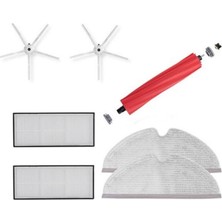 Odea Ozemtek Beyaz Hepa Filtre,mop Paspas,fırça Seti Roborock ile Uyumlu Q7/ Q7+/ Q7MAX/ Q7 Max+ Robot Süpürge Modelleri ile Uyumlu 7 Parça Set