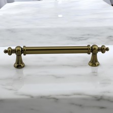 Odea Osmanlı Metal Antik Sarı Kulp 128 mm 12.8 cm Mobilya Çekmece Mutfak Dolabı Dolap Kapak Kulb Kulpu