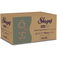 Odea Sleepy Aquacare H2O Yenidoğan Islak Bebek Havlusu 12X50