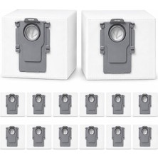 Odea Bluearks Roborock S8+ S8 Pro Ultra S8 Maxv Ultra S7 Maxv Ultra S7 Maxv Ultra S7 Pro Ultra Q7+ Q7 Max+ T8 Q5+ G10S Pro Q7 Max+ Q8 Max+ Elektrikli Süpürge Için 14 Adet Toz Torbası Istasyonu, 3l Büyük