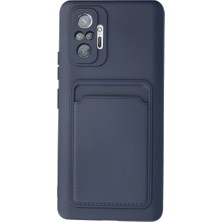 Vintessy Redmi Note 10 Pro Kılıf Kelvin Kartvizitli Silikon - Lacivert