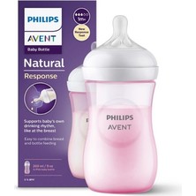 Odea Philips Avent Natural Response Pp Pembe Biberon 1 Ay 260 ml SCY903/11