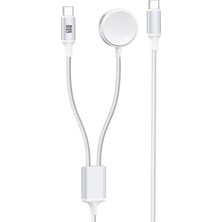 Odea Coverzone 60W Pd Multi Fonksiyonel Şarj Kablosu 2in1 Universal Şarj Kablosu Type-C To Type-C Uçlu 1.2 Metre Uzunluk Akıllı Saat Watch Uyumlu U06C02