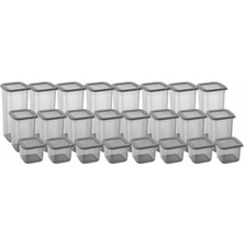 Vintessy 24'lü 3 Boy Kavanoz Seti & Saklama Kabı & Erzak Kabı 8X650/1300/1900 ml (40 Lı Etiket Hediyeli)