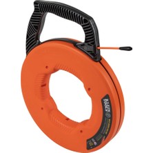 Odea Kleın Tools 56383 Balık Bandı, Çok Oluklu Fiberglas Tel Çektirme, Naylon Uçlu, Optimize Edilmiş Gövde ve Sap, 30 M, Turuncu/siyah