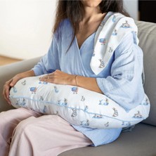 Odea Deux LAPINS%100 Pamuk Müslin Bebek Emzirme Destek Yastığı - Bébé Lapin BBKEDY-BEL-000STD