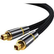 Odea Aputue Dijital Optik Ses Kablosu, 2 Metre Ps4 Uyumlu, 24K Altın Kaplama Kusursuz Ses Kalitesi, Ev Sineması, Sound Bar ve Tv'ler Için Fiber Optik Kablo