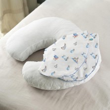 Odea Deux Lapins Müslin Bebek Emzirme Destek Yastığı Kılıfı - Bébé Lapin