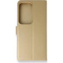 Vintessy Galaxy S20 Ultra Trend S Plus Kapaklı Kılıf - Gold