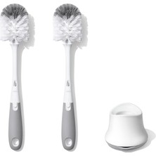 Odea Oxo - Good Grips Tot Şişe Fırçası, Ucu Temizleyici ve Ayaklı – Gri, 2'li Paket