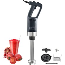 Vevor Püre Blenderi Elektrikli El Blenderi 750 W, Yüksek Performanslı Blender Ayarlanabilir Hızlar, Paslanmaz Çelik Çok Amaçlı El Blenderi 660 mm Çıkarılabilir Karıştırma Çubuğu, Duvar Kancası ve Yede