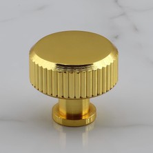 Odea BADEM10 Taç Çizgili Düğme Metal Kulp Gold Altın Çekmece Mobilya Mutfak Dolabı Dolap Kulpu Kulbu Kulpları