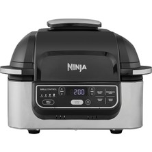 Ninja Foodi Izgara ve Airfryer, 5,7l Sıcak Hava Fritözü, Hava Fritözü, Bulaşık Makinesinde Yıkanabilir Parçalar, 5'i 1 Arada, Siyah/gümüş AG301EU
