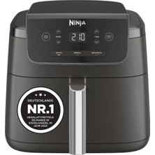 Ninja Hava Fritözü 4.7l 3'ü 1 Arada Hava Fritözü Sıcak Hava Fritözü Dijital Yapışmaz Fritöz 2000W Siyah
