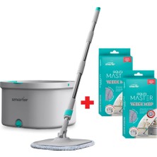Odea Smarter Aqua Master Temizlik Seti 2 Adet Yedek Mop Temiz & Kirli Suyu Ayırma Özelliği Otomatik Temizlik Seti Mop Paspas
