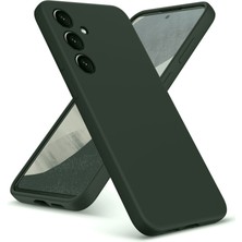 Vintessy Galaxy A36 Kılıf Nano Içi Kadife Silikon - Koyu Yeşil