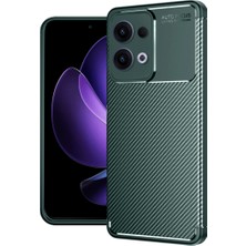 Vintessy Reno 13 Pro Kılıf Auto Focus Karbon Kapak - Koyu Yeşil
