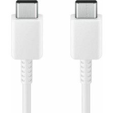 Odea Samsung EP-DX310 USB Type-C - USB Type-C Kablo, Veri Kablosu, Şarj Kablosu, 1,8 M, 3 A, Beyaz