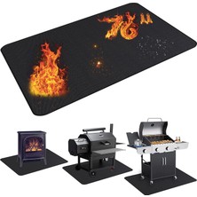 Odea Ubeesize Büyük 76X48 Inç Açık Izgara Için Izgara Altında,ateş Çukuru Için Çift Taraflı Yanmaz Izgara Pedi,kapalı Şömine Mat Ateş Çukuru Mat,güverte ve Veranda Için Yağ Geçirmez Su Geçirmez Barbekü