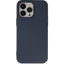 Vintessy iPhone 14 Pro Kılıf Nano Içi Kadife Silikon - Lacivert