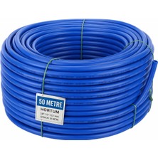 Odea Süper Mavi Kauçuklu Bahçe Hortumu 50 Metre Ekstra Kalın Sağlam Su Sulama Yıkama Hortum 12.5 mm 1/2"
