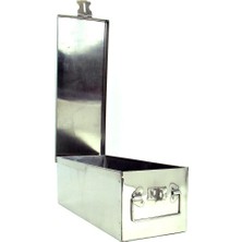 Odea Stalwart Katlanır Saplı Kilit Kutusu - Değerli Eşyaları, Nakit, Mücevher ve Silahları Güvence Altına Almak Için Istiflenebilir Tasarımlı Dayanıklı Metal Saklama Sandığı (Gümüş)