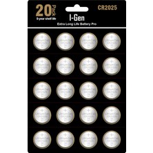 Odea I-Gen CR2025 Pil 20'li Paket Lityum Düğme Pil 3V 2025