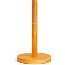 Odea Busstier Bambu Kağıt Havluluk Doğal Ahşap Mutfak Tezgahı Için Dikey Kağıt Havlu Standı Modern Şık Tasarım Dayanıklı Kolay Temizlenir Kaymaz Tabanlı Pratik Kağıt Havlu Tutucu Organizer (Yuvarlak)